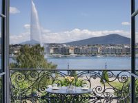 Vue sur le jet d'eau