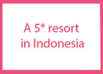 A 5* resort in Indonesia